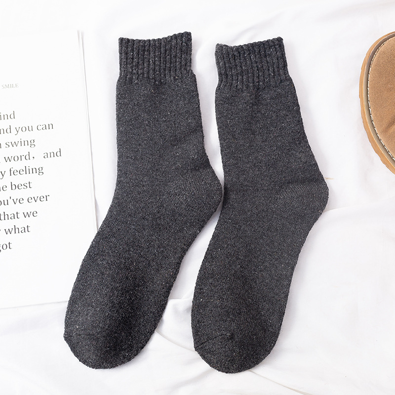 Large Size Thick Winter Wool Socks Men